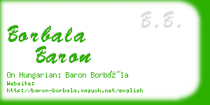 borbala baron business card